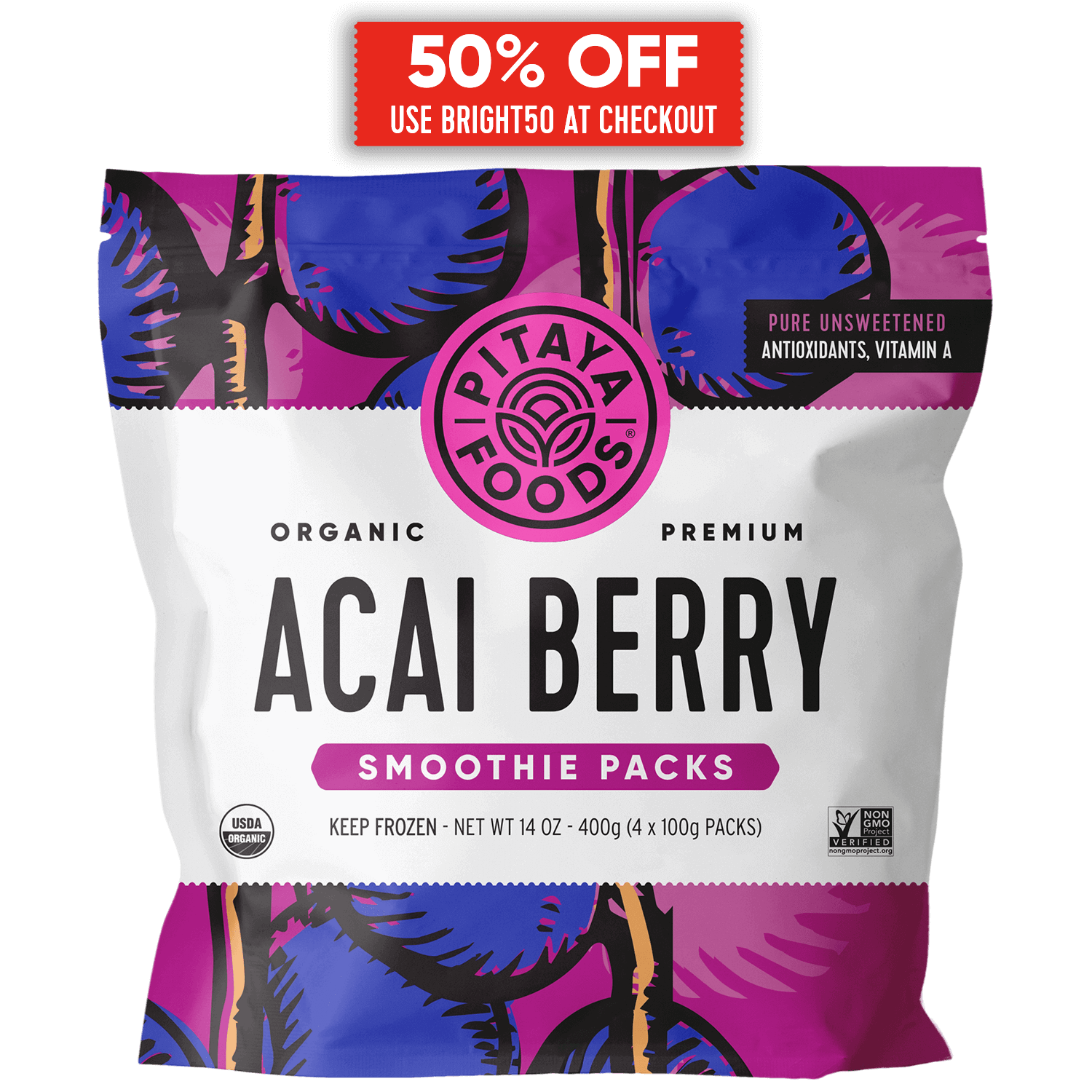 Organic Acai Berry Smoothie Packs