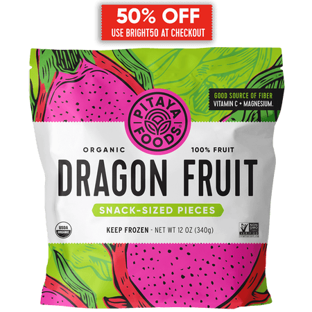 Organic Dragon Fruit Snack-Sized Pieces