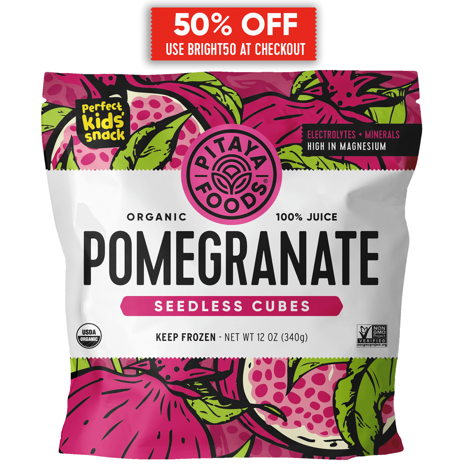 Organic Pomegranate Seedless Cubes