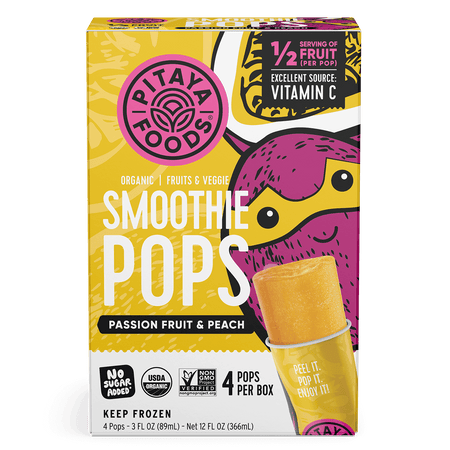 Organic Passion Fruit Peach Smoothie Pops