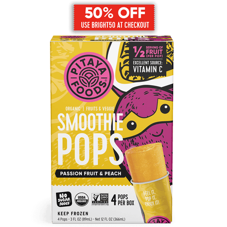 Organic Passion Fruit Peach Smoothie Pops