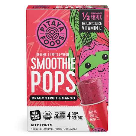 Organic Dragon Fruit Mango Smoothie Pops